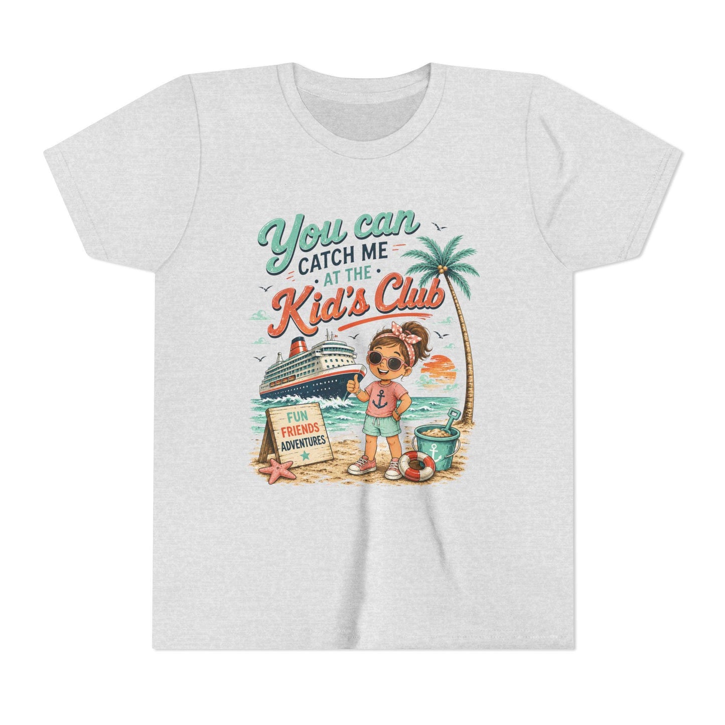 You Can Catch Me at the Kid's Club Youth Tee, Kids Cruise T-Shirt