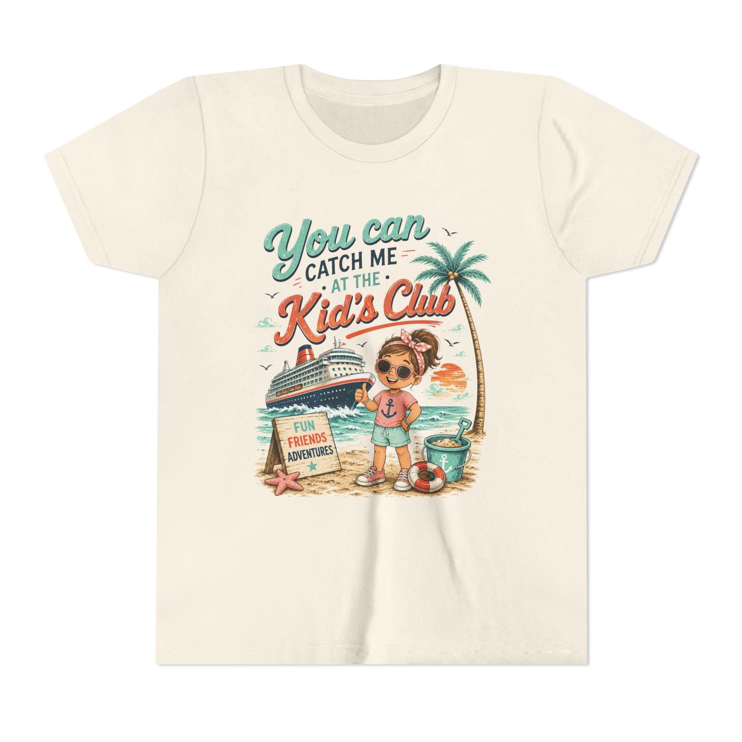 You Can Catch Me at the Kid's Club Youth Tee, Kids Cruise T-Shirt