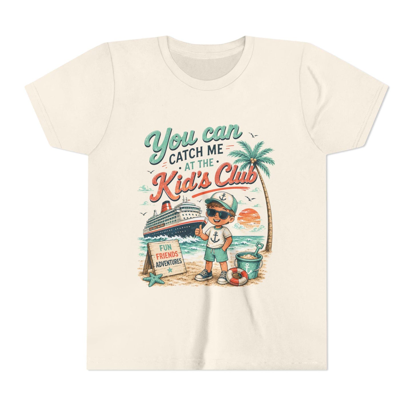 You Can Catch Me at the Kid's Club Youth Tee, Kid's Cruise T-Shirt