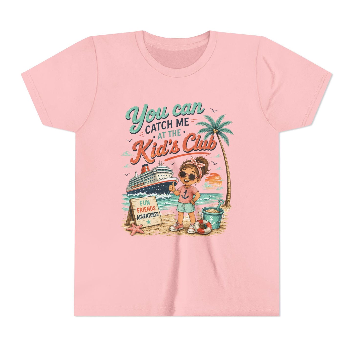 You Can Catch Me at the Kid's Club Youth Tee, Kids Cruise T-Shirt