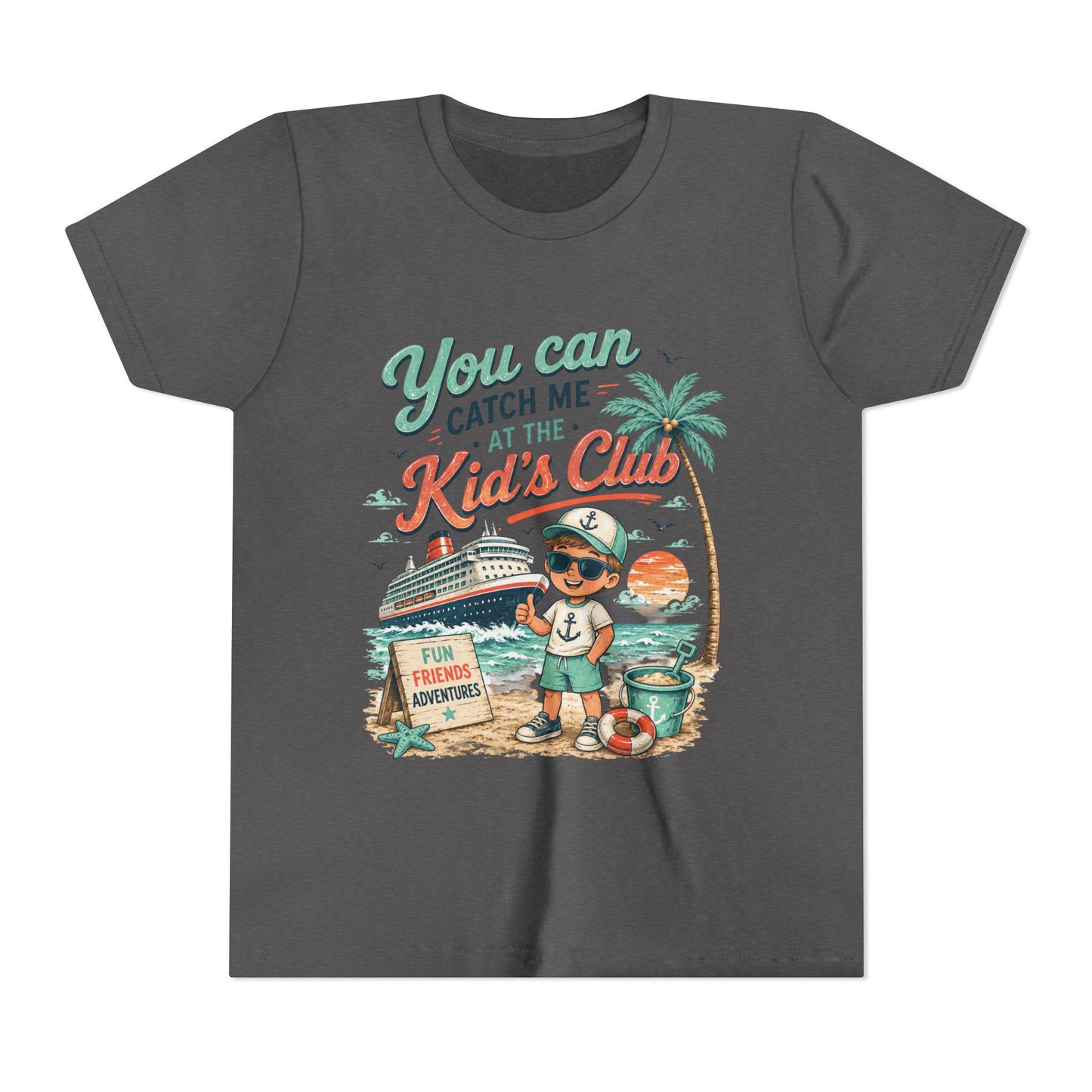 You Can Catch Me at the Kid's Club Youth Tee, Kid's Cruise T-Shirt