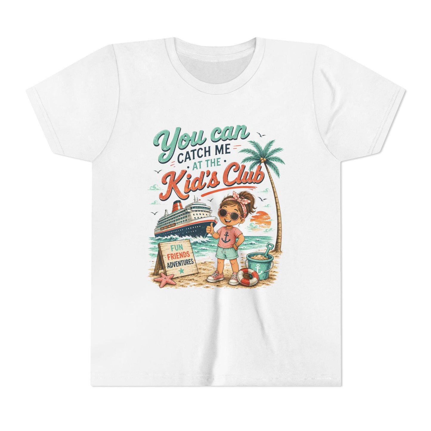 You Can Catch Me at the Kid's Club Youth Tee, Kids Cruise T-Shirt