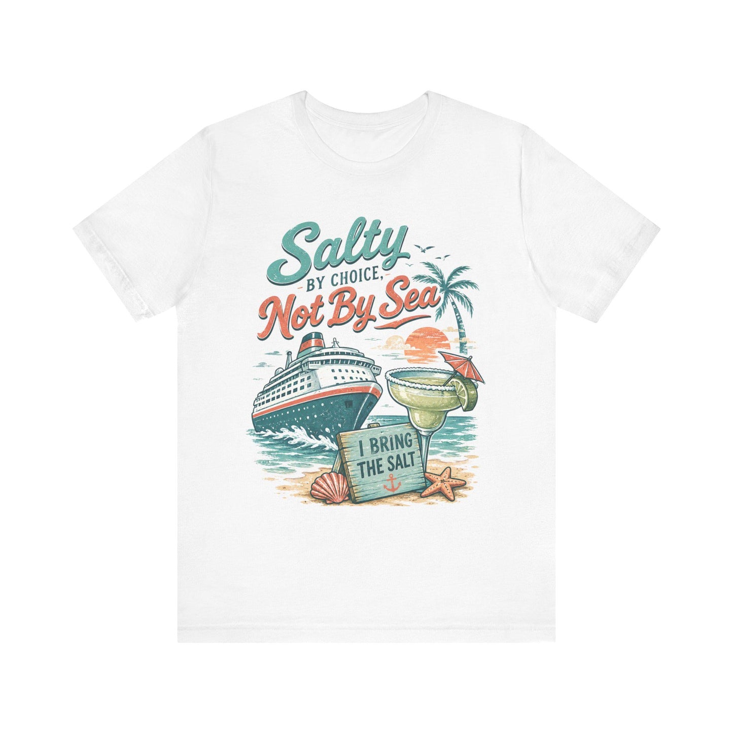 Salty by Choice Cruise T-Shirt | Beach Bar Vibes, Margarita Nights Tee