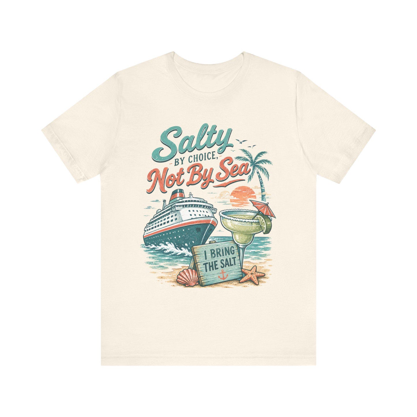 Salty by Choice Cruise T-Shirt | Beach Bar Vibes, Margarita Nights Tee