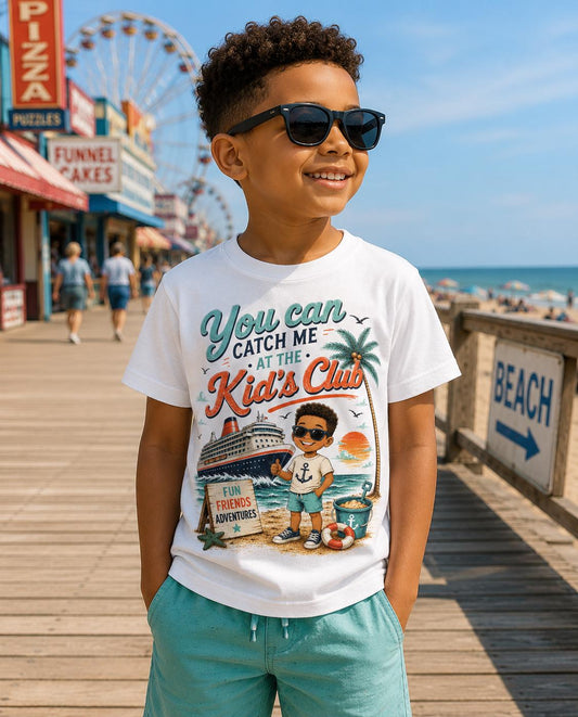 You Can Catch Me at the Kid's Club Youth Tee | Kid's Cruise T-shirt