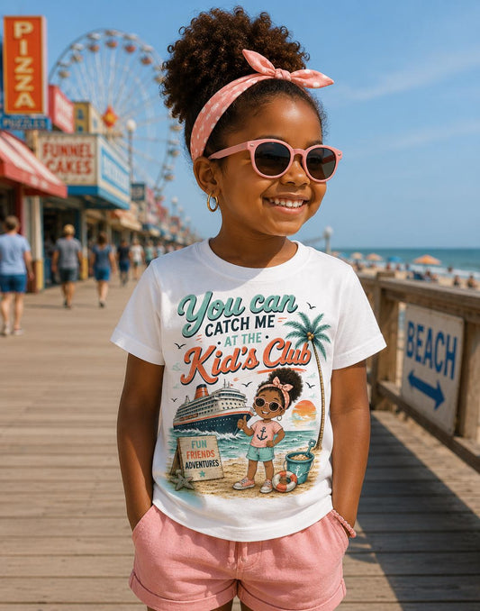You Can Catch Me at the Kid's Club Youth Tee | Kid's Cre TShirt